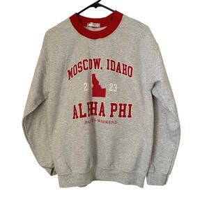 The Hang Loose Hut Alpha Phi 2023 Sweatshirt Moscow Idaho Parents Weekend Size M
